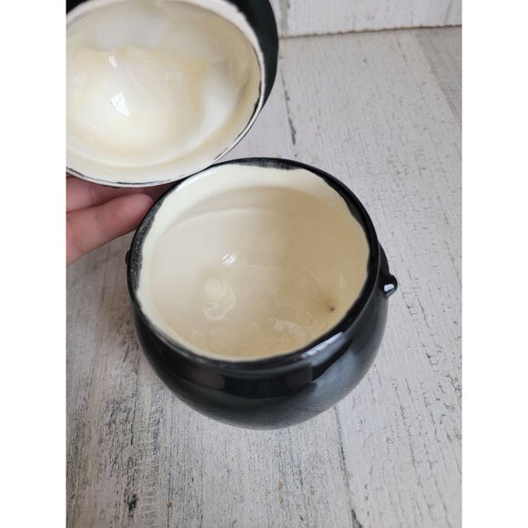Vintage Mini cauldron face trinket container Halloween - Picture 6 of 7